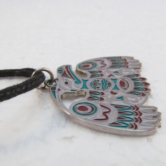 Joe Wilson Raven the Cultural Hero Pendant Necklace with Black Cord Canada - Picture 5 of 12